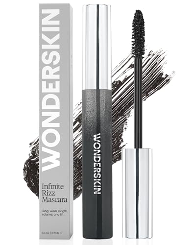 Best Tubing Mascara for Hooded Mature Eyes: 7 Picks That Won't Stamp or Smudge 2 Wonderskin Infinite Rizz Mascara - Black Mascara for Volume and Length, Long-Wear, Smudge-Proof & Water-Resistant Volumizing Lash Makeup (Black)