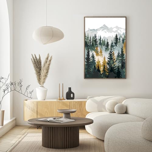 Framed Paint by Numbers Kit for Adults Beginner & Kids Age 8-12, Easy Landscape Adult Paint by Number Kits on Canvas, DIY Acrylic Forest Number Painting for Adults Mountain for Home Decor 8x12 Inch by Possoco - Used condition - Image 8