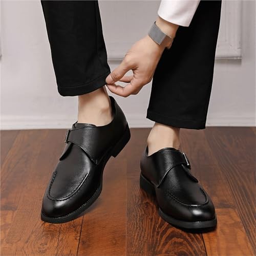 Men's Dress Shoes Leather Slip-On Classic Formal Pointed-Toe Comfort Office Business Derby Shoes2