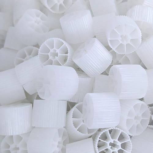 KoiMaster Moving Bed Bio Filter Media - 20mm, White, for Koi Ponds, Aquariums, Aquaculture...