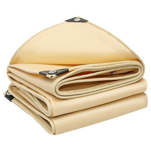Lona impermeable beige de PVC 500g/m2 para proteccion exterior 2