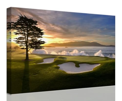 Pebble Beach Golf Course Canvas Wall Art 28x44