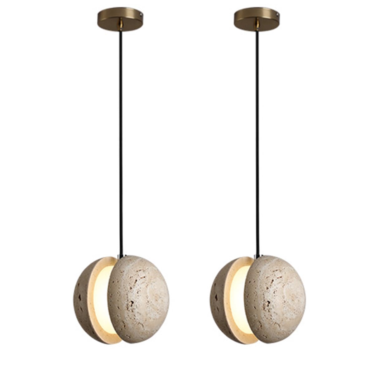 Lampadario sferico Natural Stshade, Mini Lampada retrò, Illuminazione da Comodino, Barra, soffitto, lampade a LED in Stile Giapponese Wabi-Sabi per Tavolo, Soggiorno, Camera da Let
