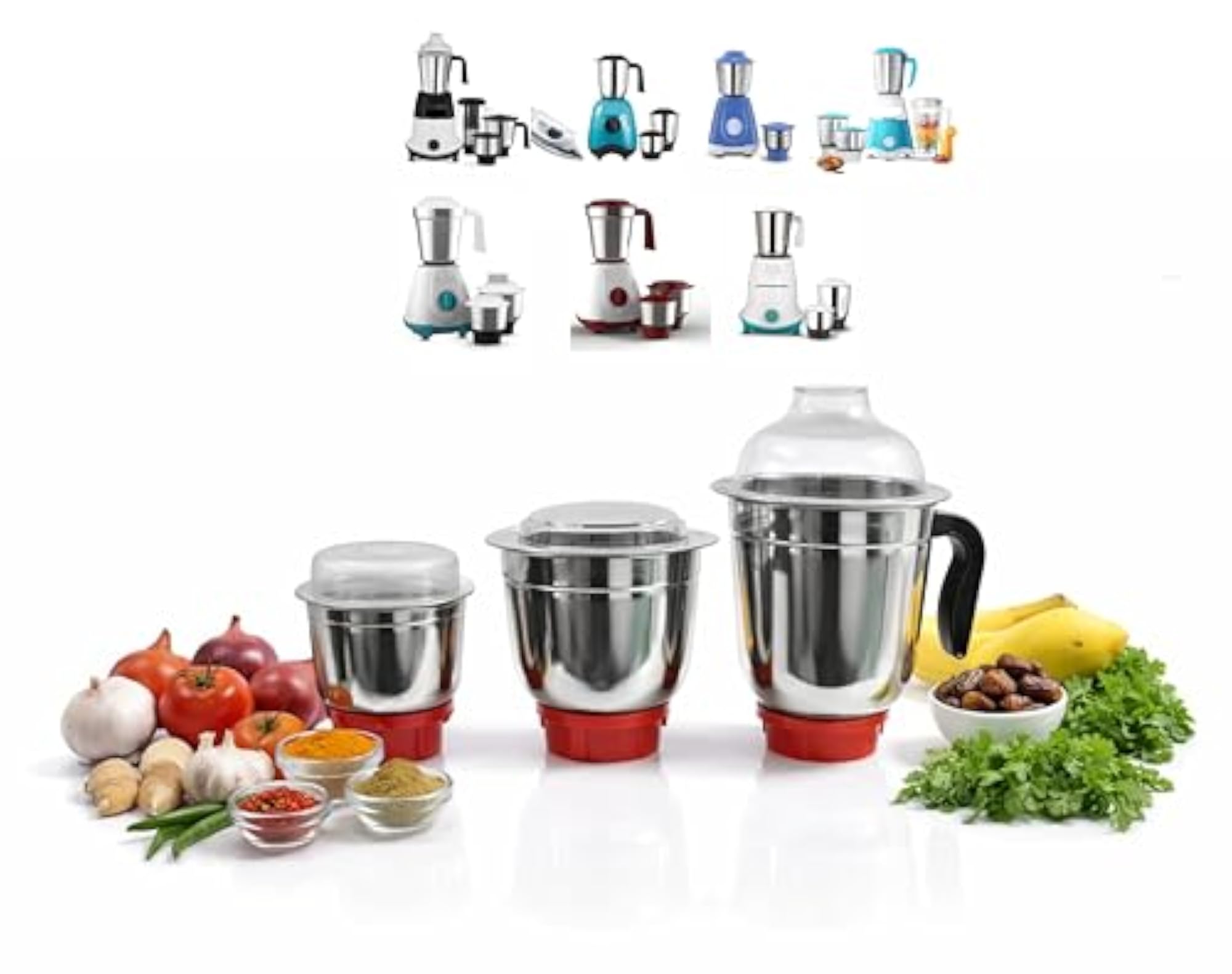 Mixer Grinder Jar Set for Maharaja Whiteline