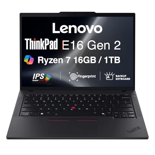 Lenovo Thinkpad E16 Gen 2 �r�W�l�X�m�[�g�p�\�R�� 16�C���` IPS FHD+ �f�B�X�v���C (AMD Ryzen 7 7735U�A16GB DDR5�A1TB PCIe SSD�ACopilot�A�o�b�N���C�g�t��KB�A�w��AThun