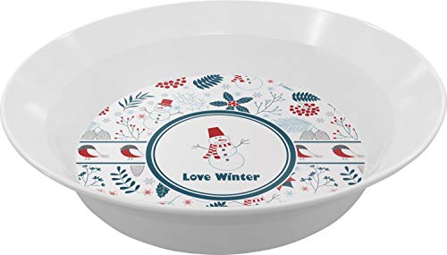 Personalized Winter Melamine Bowl - 12 oz