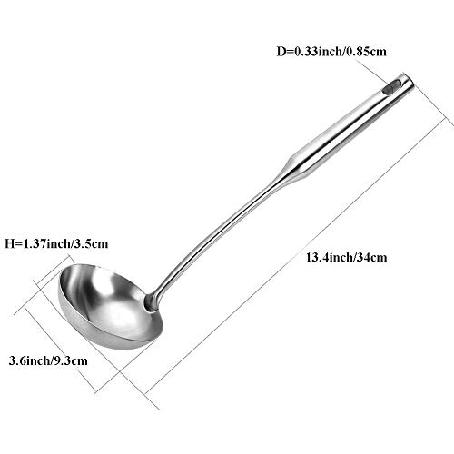 Tbwhl UNKNOWN Metal Soup Ladle 304 Stainless Steel Gravy Sauce Ladle thumb #2