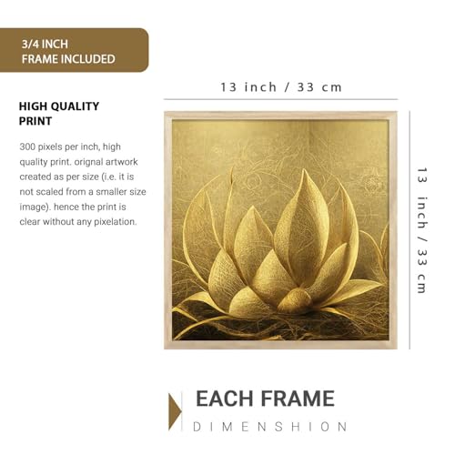 Image of kotart Aesthetic Modern Wall Decor Paintings with Frame for Home Decoration - Painting for Living Room Bedroom - Painting for Wall Decoration Set of 4 (Art 10, Big (13x17 or 13x13 inch))