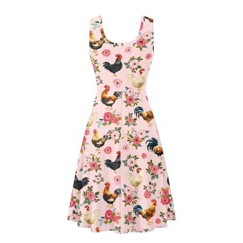 Image of Renewold Women's Sleeveless Tank Dress with Pockets, Casual Scoop Neck A-Line Sundress for Summer, Travel and Vacation