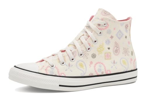 Converse, Unisex, Chuck Taylor All Star Paisley Pop High-Top Sneakers, Egret/Olive Android/Petal Pit Men's 7, Women's 9 Medium