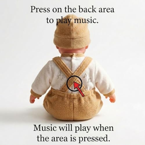 Image of Cute Baby Boy Musical Talking Doll 46 cm | Soft Plush Toy with Touch Sensor | Singing Interactive Baby Doll for Kids | Gift for Boys & Girls (Color & Dress May Vary)
