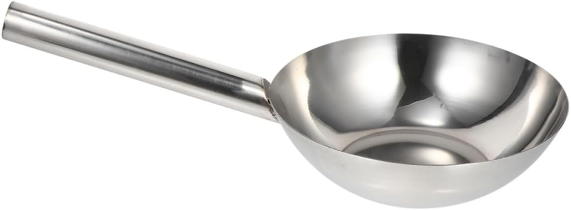 WOONEKY Stainless Steel Soup Ladle with Thickened round Handle, Multi-functional and Wear-resistant Kitchen Water Scoop for Cooking and Serving Soups, 41x20cm Sturdy Kitchen Accessory