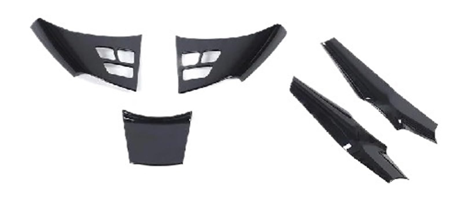 Car Steering Wheel Button Decorative Frame Stickers ABS Carbon Fiber for 6 Series E63 E64 2004-2009