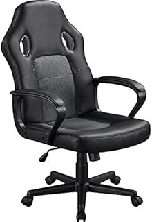 Yaheetech Gaming Chair Adjustable Racing Chair Ergonomic Swivel Reclining Chair High Back Executive Computer Chair with Lumbar Support, Grey