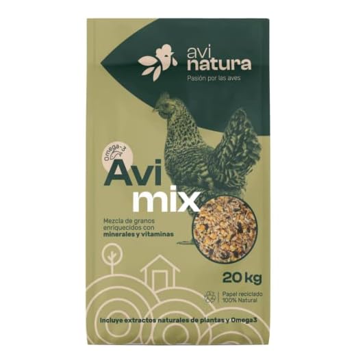 AVINATURA Mix. 20 KG. Mezcla de Cereales con MAIZ Partido Y Pipa DE Girasol para gallinas ponedoras y Aves en General