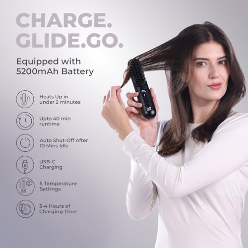 Tash Hair Glide Cordless Hair Straightening Brush 242g - Image 7