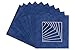 CountryArtHouse Navy Blue Suede Acid Free 8x8 Square Picture Frame Mat with White Core Bevel Cut for 4x4 Pictures - Fits 8x8 Frame - Pack of 10 Matboard Show Kits with Acid Free Backings & Clear Bags