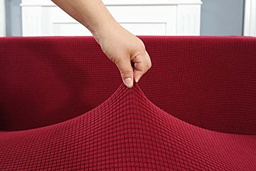 Zxjun Thick Couch Covers For 1 2 3 4 Seater, Sectional Sofa Sectional Couch Covers L Shape Stretch Slipcover For Living Room Dogs Pets, Washable Durable Furniture Protector, Red, 70-84'' #TOP1