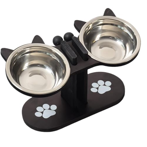 Bebedero para gatos contra el dolor cervical comedero elevado 15° 7