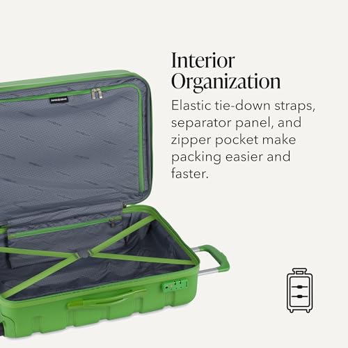 Image of SwissGear 7366, Green, Checked-Medium 23-Inch, Signature Hardside Expandable Luggage With Spinner Wheels