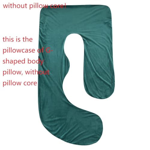 Image of Pregnancy Pillow Cover u Shaped, 57 inchx 28 inch Pregnant Woman Replacement Pillowcase, Velvet Replacement Pillowcase, Double Zipper Cotton Fabric, Super Soft