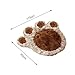 Flat Bear Paw Dog Bed Pet Cushion Bed Soft Warm Non Slip Washable Cat Bed Mat, Cat Sleeping Bed for Couches, Sofas, Indoor, Brown XL