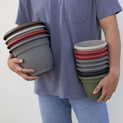 Bloem Ap06908 Ariana Self Watering Planter 6", Charcoal Gray #TOP2