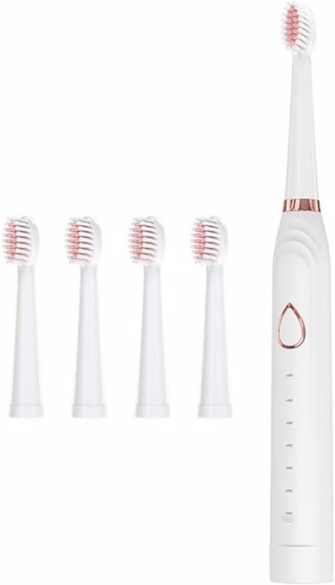 SEWACC Sonic Electric Toothbrush Waterproof and Whole Body Washable with Abs Material Rechargeable 1.5v 2w White Toothbrush for Professional Teeth Cleaning