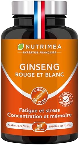 GINSENG - Rouge et Blanc - Extrait Titré 5:1- Dosé à 20% en Ginsé...