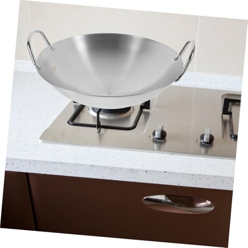 Wok de acero inoxidable PRETYZOOM 32 cm miniatura 7