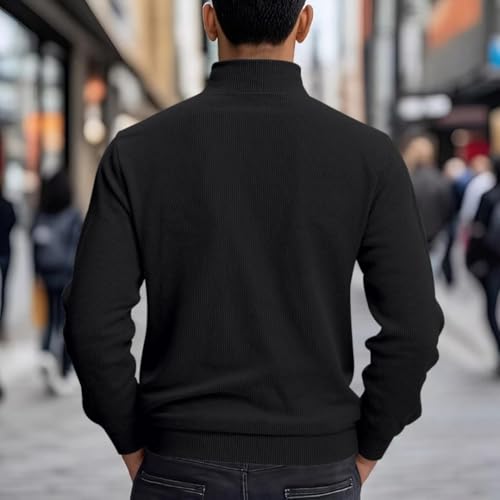 Men's Casual Jacket Stand Collar Button Men's Cardigan Solid Color Jacket3