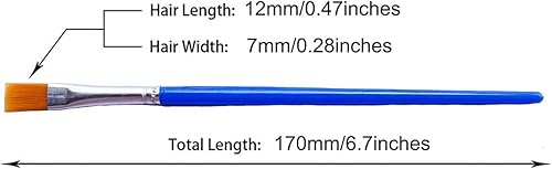 Miniatura 2 de Juego de pinceles de pintura, 100 piezas de pelo de nailon de cabeza plana, pinceles de pintura para óleo acrílico, acuarela, artistas profesionales