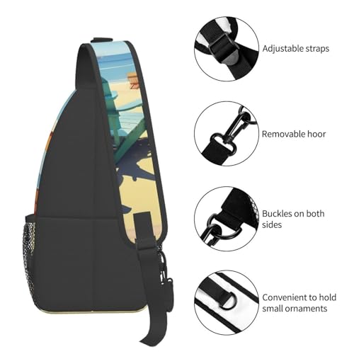 Bolso Cruzado Urbano Negro para Deporte y Senderismo miniatura 5