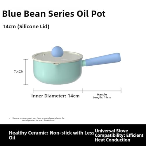 Olla de hierro con aislamiento térmico de alta resistencia y mango ergonómico azul 3