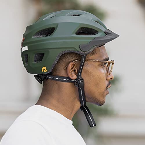 Image of Retrospec Lennon Adult Bike Helmet with LED Safety Light Adjustable Dial & Removable Visor - Adjustable Bicycle Cycling Helmet for Men & Women
