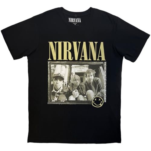 Nirvana Nevermind '91 Hotel Photo T-shirt noir pour homme, Noir , XL