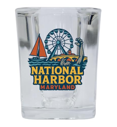Vaso de shot souvenirs 2 oz diseño vintage National Harbor