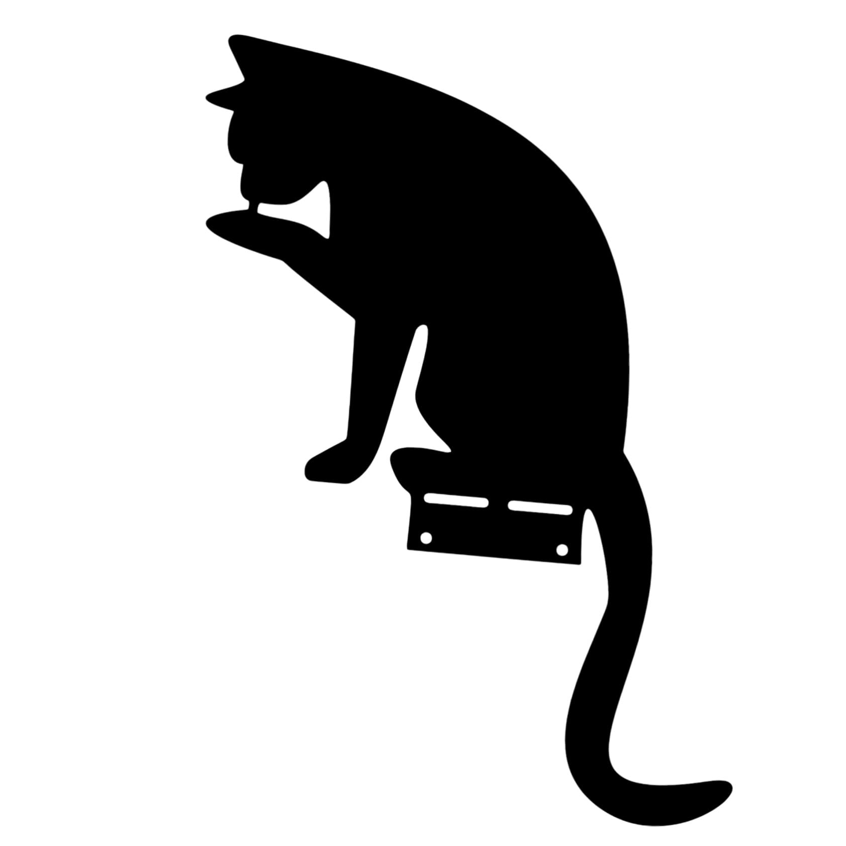 Décoration jardin chat noir en fer pour embellir un gazon vide rapidement