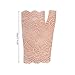 obmwang 2 Pairs Women's Lace Gloves Fingerless Floral Gloves for Bridal Prom Wedding Party Costume Accessories