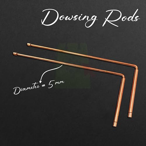 Image of Copper Dowsing L- Rods Pair |Diameter-5 MM | Set of Board & Brass Pendulum| Aura Energy Checker | Finding Underground Water & Geopathic Stress | Dowser | Pendulum Assorted