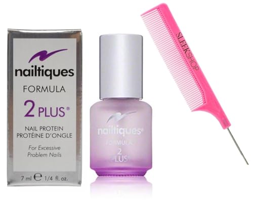 yper N????iltiqu???????? Formula 2 PLUS Nail Protein Treatment - Nail Booster for Excessive Problem Nails (w/SIeekshop Pink Comb) (FORMULA 2 PLUS (1/4 oz | 0.25 oz)