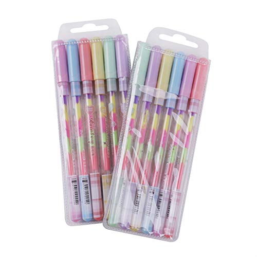 Bolígrafo de colores arcoíris 6 en 1, pack de 12 miniatura 7