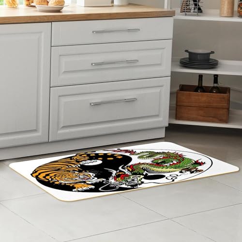 Tapis de cuisine antidérapants lavables Lot de 2 pour sécuriser et décorer le sol
