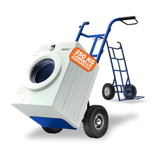 Avilia - Carrello Portapacchi con 2 Ruote Pneumatiche – Struttura in Metallo,...
