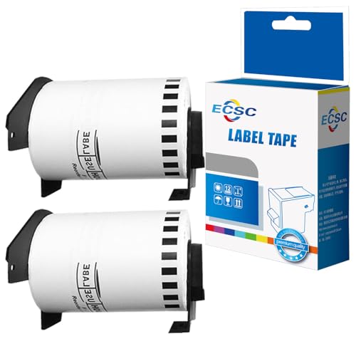 Ecsc Compatible Label Roll Replacement For Brother Ql-1050, Ql-1050N, Ql-1060N, Ql-1100, Ql-1110Nwb Label Printers (White, 2-Pack)