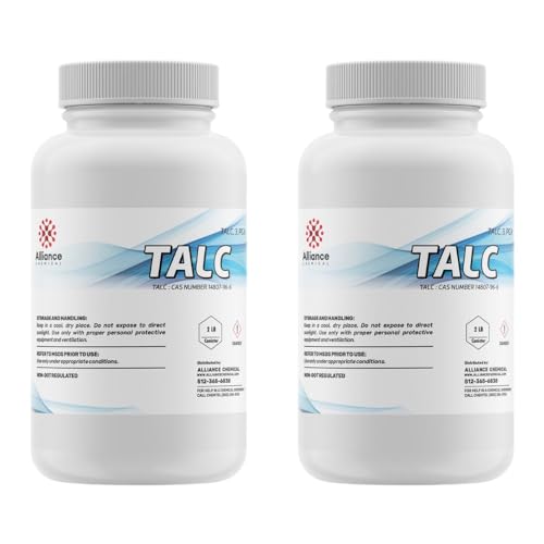 Industrial Talc Powder - 4 Pack (8 lb.) - Suitable for Diverse Industrial Uses, Paint Manufacturing, and Ceramic Processing - Gray Colored Powder - Alliance Chemical