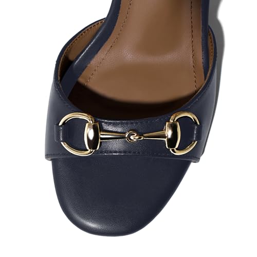 Image of iadore Women Fashion High Block Heel Shoes Strappy with Buckle Fashion Studded Round Open Toe Summer Dress Sandals Size 5-12 US