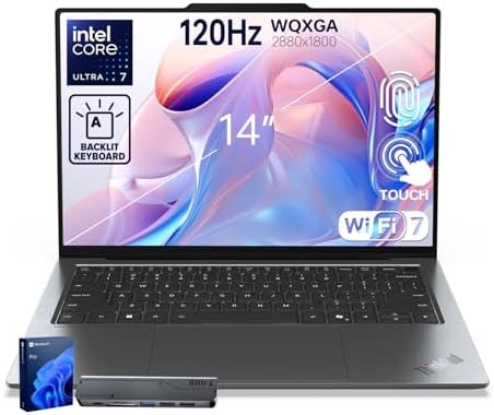 Lenovo ThinkPad X9-14 Aura Edition Business Laptop, 14' 2.8K (2880 * 1800) OLED 120Hz Touch, Intel Core Ultra 7 258V, 32GB DDR5, 1TB SSD, 8MP RGB IR Camera, Wi-Fi 7, Fingerprint, W11 Pro, Copilot+ PC