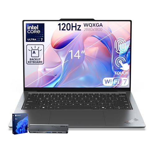 Lenovo ThinkPad X9-14 Aura Edition Business Laptop, 14" 2.8K (2880*1800) OLED 120Hz Touch, Intel Core Ultra 7 258V, 32GB DDR5, 512GB SSD, 8MP RGB IR Camera, Wi-Fi 7, Fingerprint, W11 Pro, Copilot+ PC