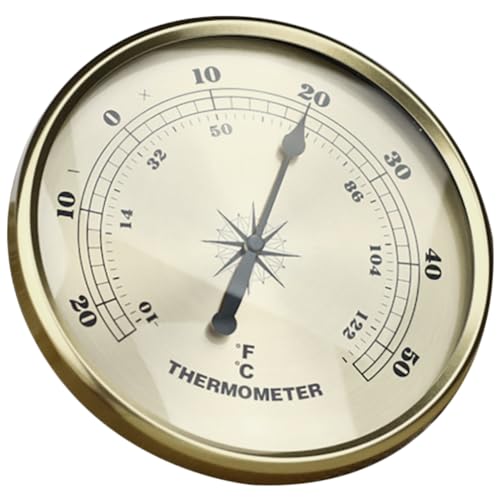 DOITOOL Indoor/Outdoor Wall Thermometer Digital Display Large Numbers Metal Material Easy to Install
